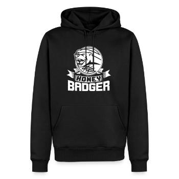Honey Badger Honey Badger - Men’s Premium Organic Hoodie - black - Front - Nico (187cm)