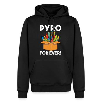 Pyro For Ever Fireworks - Männer Premium Bio Hoodie - Schwarz - Vorne - Nico (187cm)