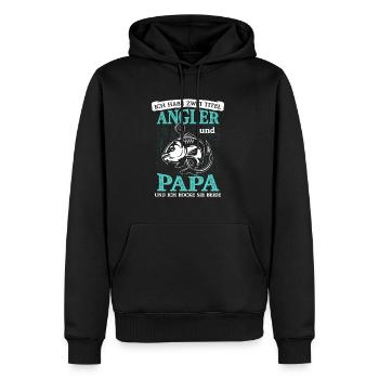 Zwei Titel Angler Und Papa Und Ich Rocke Sie Beide - Männer Premium Bio Hoodie - Schwarz - Vorne - Nico (187cm)