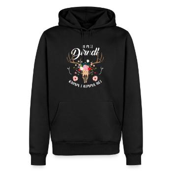 Dans Mei Dirndl Kumm I Nimma Nei Dirndl Remplacement - Sweat à capuche Premium bio Homme - noir - Devant - Nico (187cm)