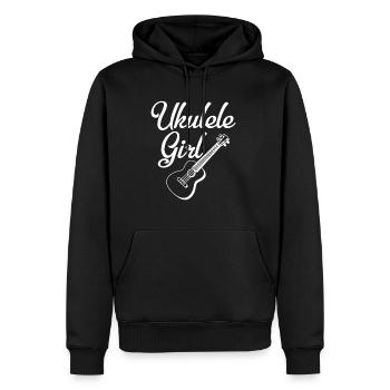Ukulele Girl Geschenk - Männer Premium Bio Hoodie - Schwarz - Vorne - Nico (187cm)