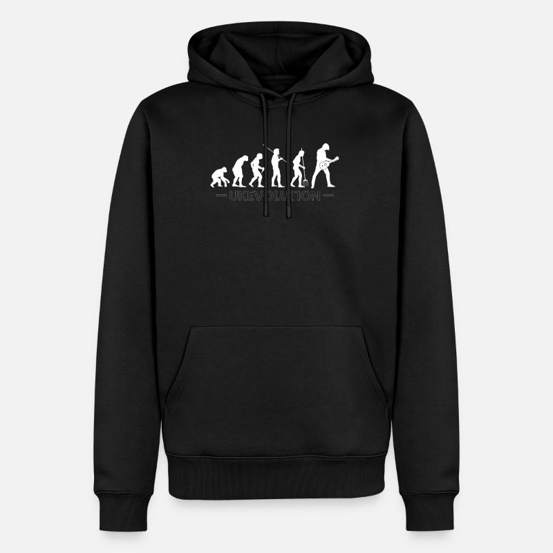 Evolution Ukulele Ukevolution - Men’s Premium Organic Hoodie - black