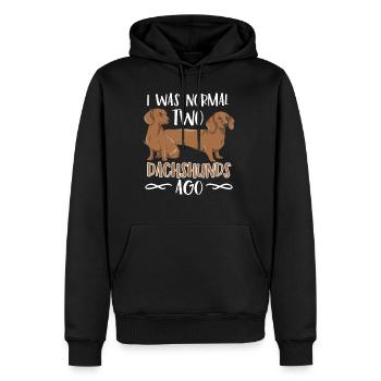Dackel Dackelhund Hund Hundebesitzer Beagle - Männer Premium Bio Hoodie - Schwarz - Vorne - Nico (187cm)