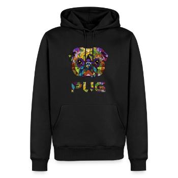 Pug Pug Dog Puppy Dog Owner Gift Dog Mom - Men’s Premium Organic Hoodie - black - Front - Nico (187cm)