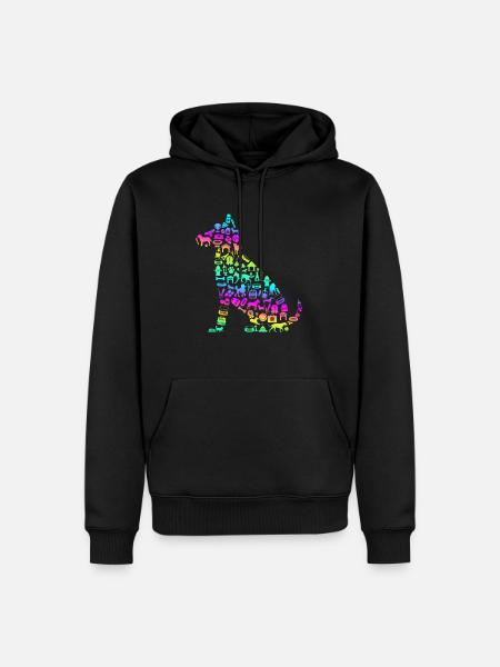 Chien - Sweat à capuche Premium bio Homme - noir