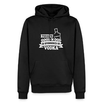 Todays good mood is sponsored by Vodka - Männer Premium Bio Hoodie - Schwarz - Vorne - Nico (187cm)