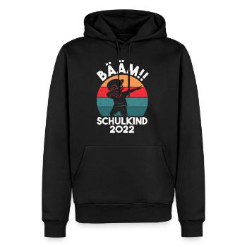 Schulkind 2022 Dabbing Schüler Bääm Einschulung - Männer Premium Bio Hoodie - Schwarz - Vorne - Nico (187cm)