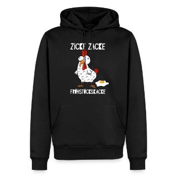 Hühnerhalter Hühnerstall Huhn Henne Frühstück Ei - Männer Premium Bio Hoodie - Schwarz - Vorne - Nico (187cm)