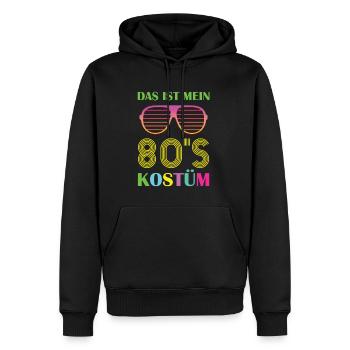 80er Jahre Party Kostüm Retro Geschenk Vintage - Männer Premium Bio Hoodie - Schwarz - Vorne - Nico (187cm)