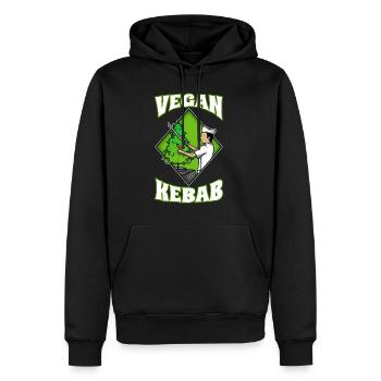 Vegan Kebab Weed - Männer Premium Bio Hoodie - Schwarz - Vorne - Nico (187cm)