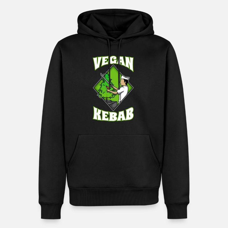 Vegan Kebab Weed - Männer Premium Bio Hoodie - Schwarz