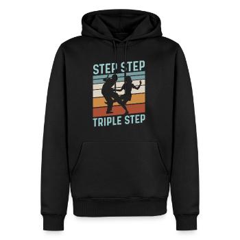Step Step Triple Step Zitat für einen Lindy Hop - Männer Premium Bio Hoodie - Schwarz - Vorne - Nico (187cm)