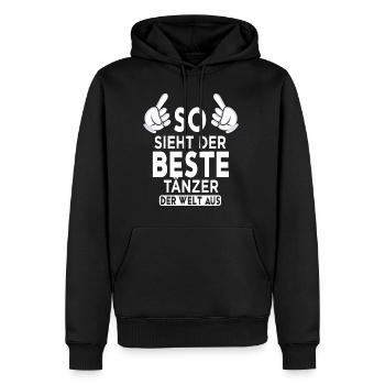 Tänzer Spruch - Männer Premium Bio Hoodie - Schwarz - Vorne - Nico (187cm)