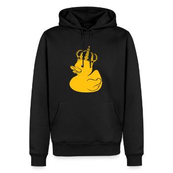 Canard en caoutchouc Cadeau Reine King Crown - Sweat à capuche Premium bio Homme - noir - Devant - Nico (187cm)