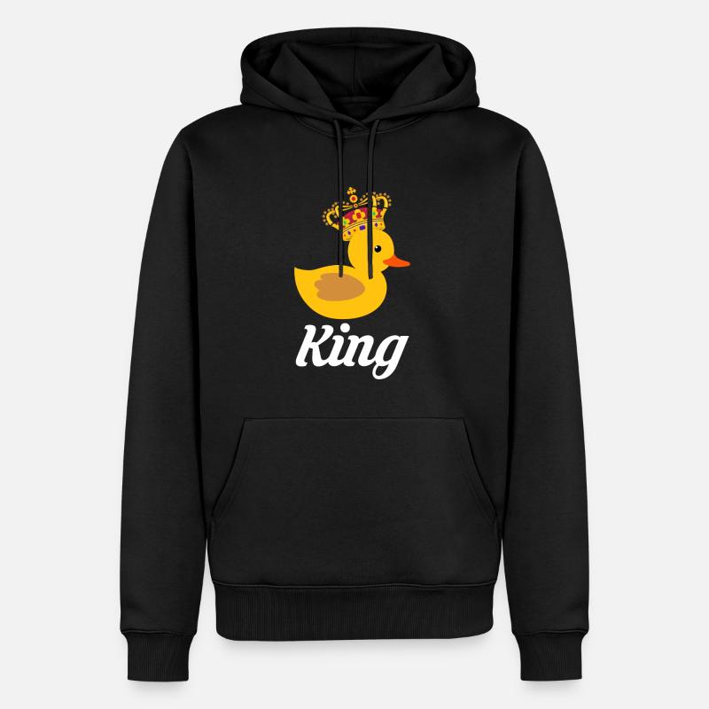 Gummiente Geschenk King - Männer Premium Bio Hoodie - Schwarz
