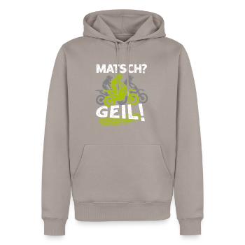 Matsch Geil Motocross Motocrossfahrer Dreckig - Männer Premium Bio Hoodie - Taupe - Vorne - Nico (187cm)