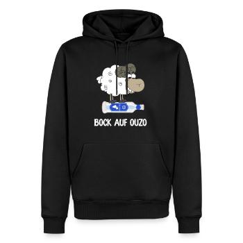 Bock auf Ouzo - Männer Premium Bio Hoodie - Schwarz - Vorne - Nico (187cm)