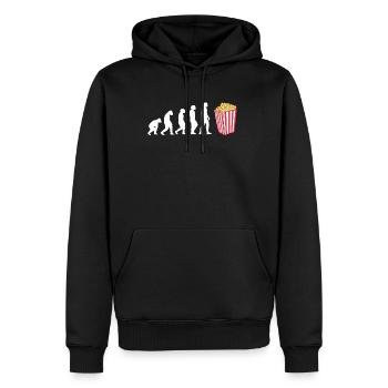 Evolution Popcorn Liebhaber Kino Geschenk - Männer Premium Bio Hoodie - Schwarz - Vorne - Nico (187cm)