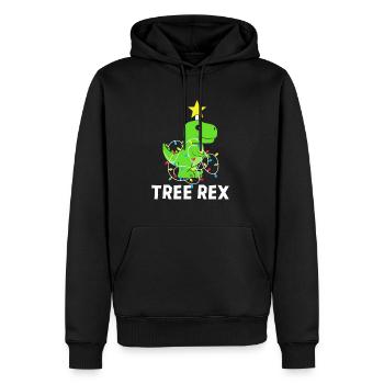 Tree Rex Christmas Dinosaur Tree T Rex Dinosaur - Männer Premium Bio Hoodie - Schwarz - Vorne - Nico (187cm)