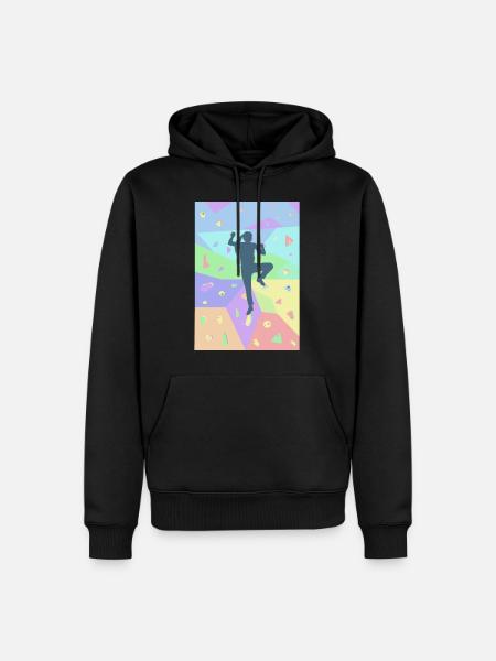 Bouldern Kletterer Geschenk Kletterwand Boulderer - Männer Premium Bio Hoodie - Schwarz