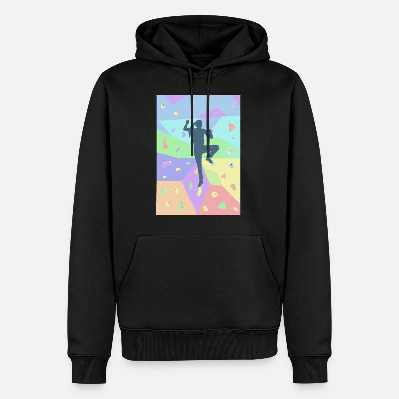 Bouldern Kletterer Geschenk Kletterwand Boulderer - Männer Premium Bio Hoodie - Schwarz