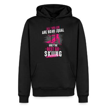 All Women Are Equal The Best Go Skiing - Männer Premium Bio Hoodie - Schwarz - Vorne - Nico (187cm)
