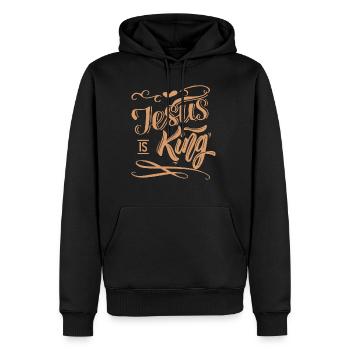 Bible Bible verse Jesus Christ Believe God Jesus - Men’s Premium Organic Hoodie - black - Front - Nico (187cm)