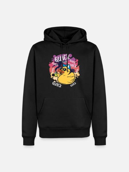 Ente Gummiente Gummientchen Enten Geschenkidee - Herre Premium økologisk hoodie - sort