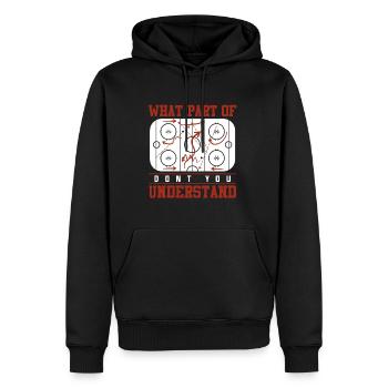 Ice Hockey Tactics Coach Funny Gift Ice Hockey - Men’s Premium Organic Hoodie - black - Front - Nico (187cm)