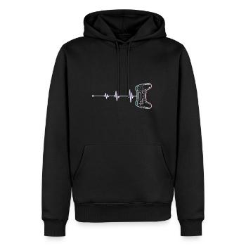 Kids Video Game Geek Controller Gamer Heartbeat - Men’s Premium Organic Hoodie - black - Front - Nico (187cm)
