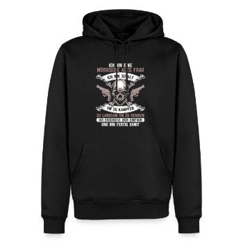 Ich Bin Eine Mürrische Alte Frau - Männer Premium Bio Hoodie - Schwarz - Vorne - Nico (187cm)