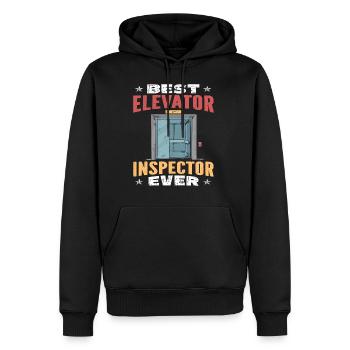 Elevator Inspector Elevator Jobs Profession Gift - Men’s Premium Organic Hoodie - black - Front - Nico (187cm)