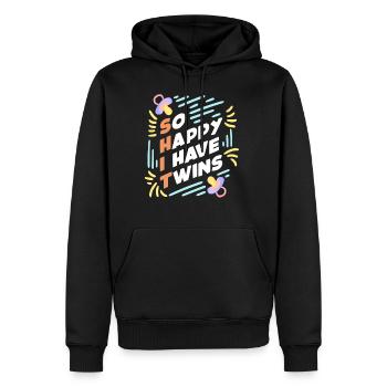 Zwillinge Mama Zwilling Baby Zwillingsmama - Männer Premium Bio Hoodie - Schwarz - Vorne - Nico (187cm)