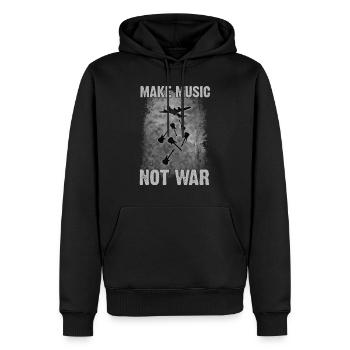 Make Music, not War. - Men’s Premium Organic Hoodie - black - Front - Nico (187cm)