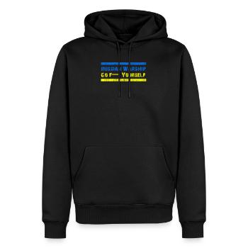 Russian warship go f yourself - Männer Premium Bio Hoodie - Schwarz - Vorne - Nico (187cm)