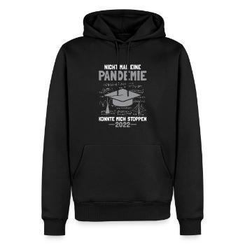 Uni Abschluss 2022 Pandemie Bachelor Master - Männer Premium Bio Hoodie - Schwarz - Vorne - Nico (187cm)
