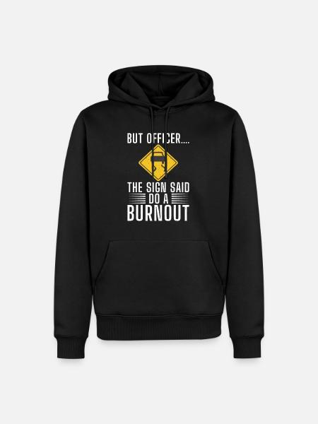 Straßenschild Burnout - Männer Premium Bio Hoodie - Schwarz