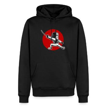 Kawaii Fencing Figure Attacking The Fencing - Männer Premium Bio Hoodie - Schwarz - Vorne - Nico (187cm)