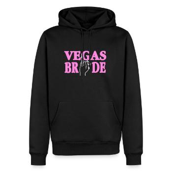 Vegas Bride - Männer Premium Bio Hoodie - Schwarz - Vorne - Nico (187cm)
