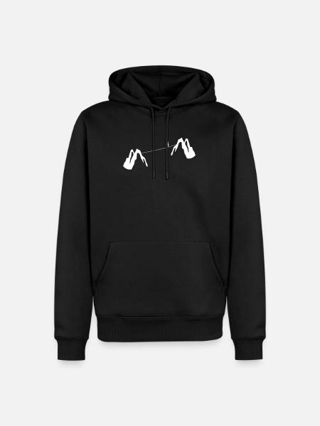 Slackline Geschenk Berge - Männer Premium Bio Hoodie - Schwarz