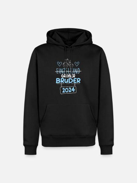 Großer Bruder 2024 - Männer Premium Bio Hoodie - Schwarz