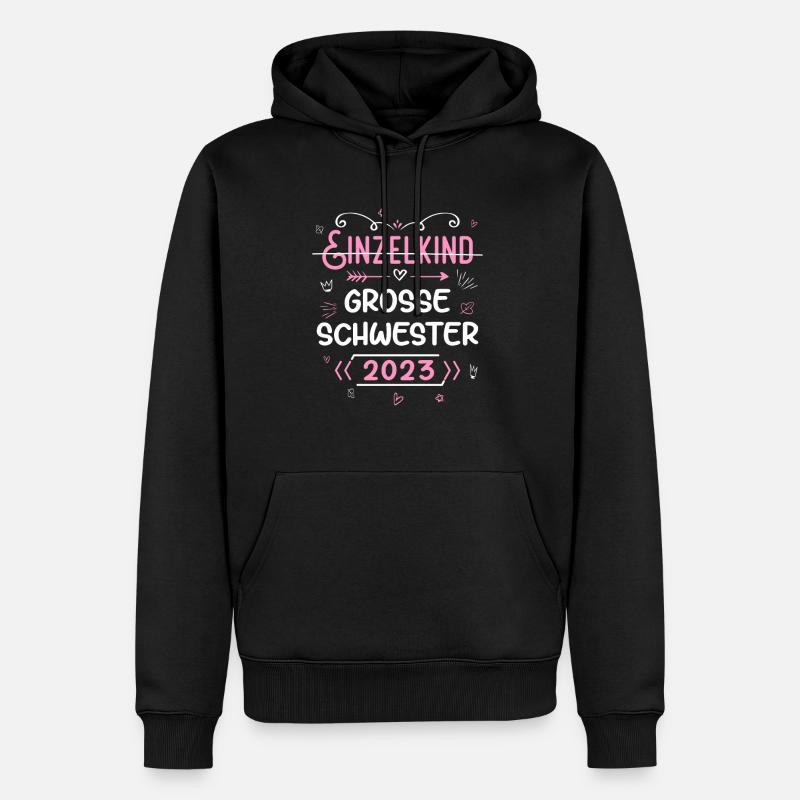 Große Schwester 2023 - Männer Premium Bio Hoodie - Schwarz