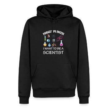 Forget Princess I Want To Be A Scientist Girl - Männer Premium Bio Hoodie - Schwarz - Vorne - Nico (187cm)