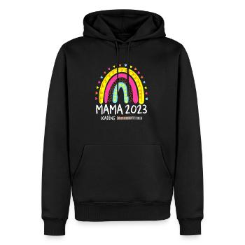Mama 2023 Loading - Männer Premium Bio Hoodie - Schwarz - Vorne - Nico (187cm)