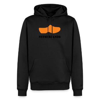 Souvenirs aus niederländischem Holzschuh Niederländisches Souv - Männer Premium Bio Hoodie - Schwarz - Vorne - Nico (187cm)