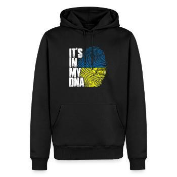 Ukrainian Flag Dna Fingerprint Ukraine - Männer Premium Bio Hoodie - Schwarz - Vorne - Nico (187cm)