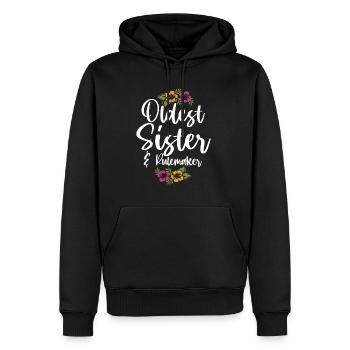 Älteste Schwester & Rulemaker Design für die - Männer Premium Bio Hoodie - Schwarz - Vorne - Nico (187cm)