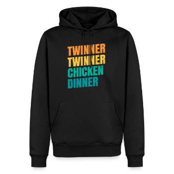 Twinner Twinner Huhn Abendessen Design für eine - Männer Premium Bio Hoodie - Schwarz - Vorne - Nico (187cm)