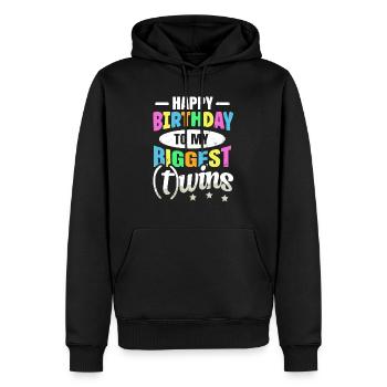 Herzlichen Glückwunsch zum Geburtstag an meine - Männer Premium Bio Hoodie - Schwarz - Vorne - Nico (187cm)