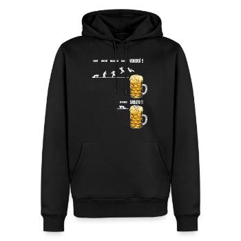 Dictons de bière drôles pour les buveurs de bière - Amateurs de bière - Sweat à capuche Premium bio Homme - noir - Devant - Nico (187cm)